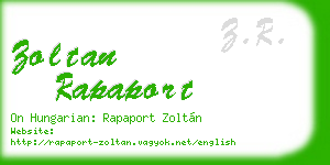 zoltan rapaport business card