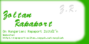zoltan rapaport business card
